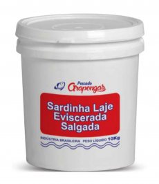 Sardinha Laje Eviscerada Salgada  Balde 10kg